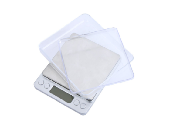 Weegschaal tot 0,01 gram in zilver